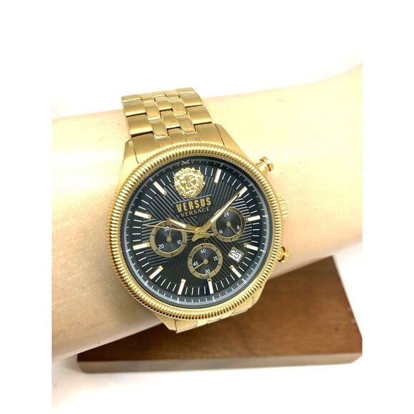 Versus by Versace Men's Watch VSP971021 Chronograph Quartz Gold Steel 45mm - Picture 12 of 15